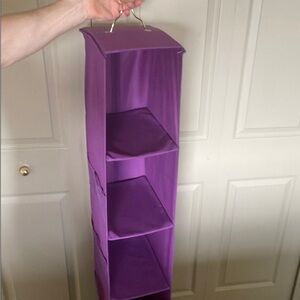 Hanging Closet Cubby Organizer in Purple